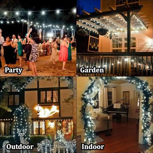 Image of fizzytech Crystal Ball String Lights - 15 LED, 3 Meter Decorative Fairy Lights for Bedroom, Living Room, Diwali, Christmas, Wedding, Party & Home Decoration (White)