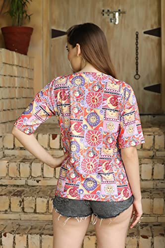 Image of Leriya Fashion Women's Rayon Solid Regular Fit T-Shirt