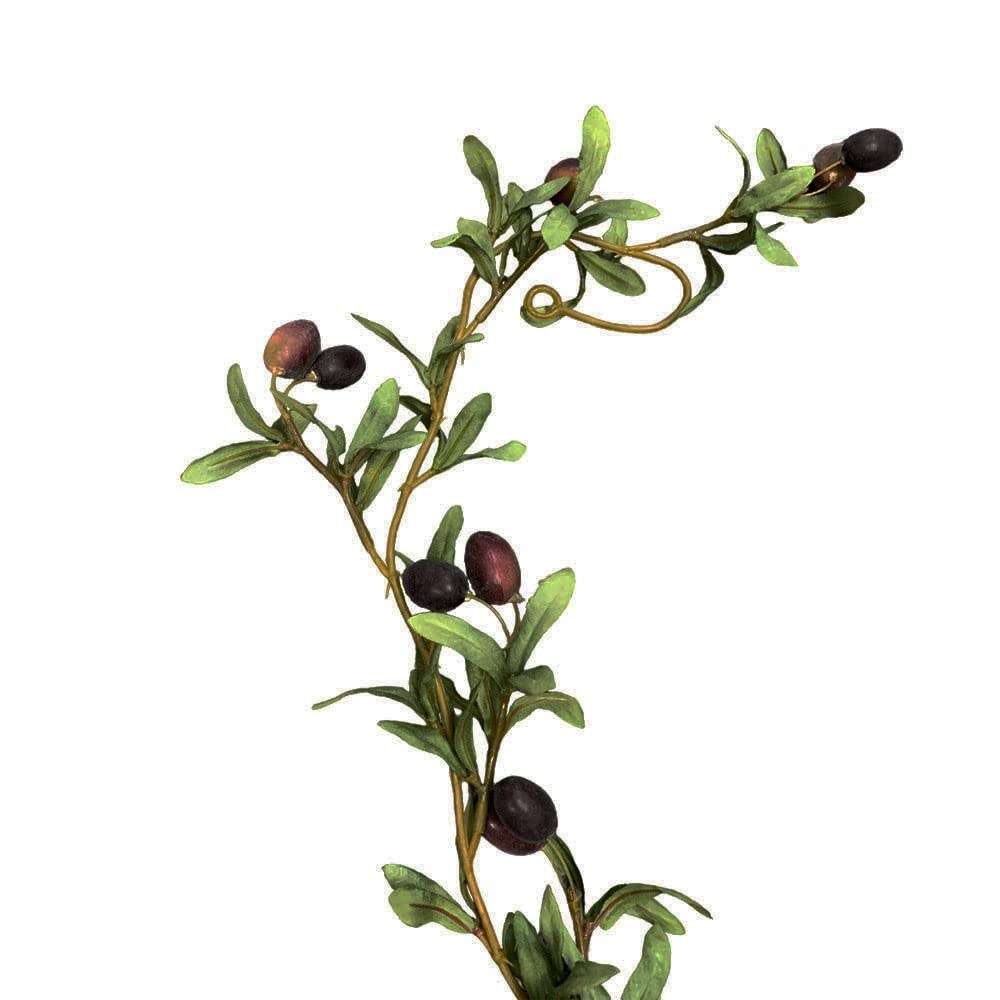 Floristrywarehouse Green Faux Silk Olive Leaf Garland With Fruits 70Cm/27 Inches
