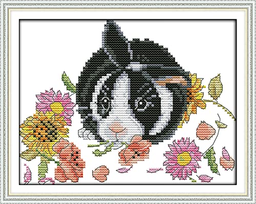 Peinture à broder au diamant lapin pour s'évader et décorer son salon chaleureusement
