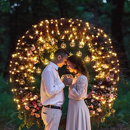 Image of AERYS Solar Fairy String Light Outdoor, 39 Ft 100 LED with Inbuilt Rechargeable Battery IP65 Waterproof 8 Modes (Copper Wires, Sturdy Quality) for Garden Yard Diwali &Home Decor led Lights