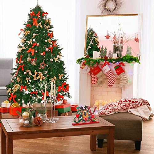 Blulu 3 Christmas Table Decoration Signs Joy Sign Christmas Table Centerpiece Snowman Wooden Party Decorations For Winter Holiday Christmas Dinner Party Coffee #TOP7