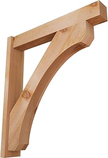 6"W x 34"D x 38"H Legacy Block Rough Sawn Outlooker, Western Red Cedar