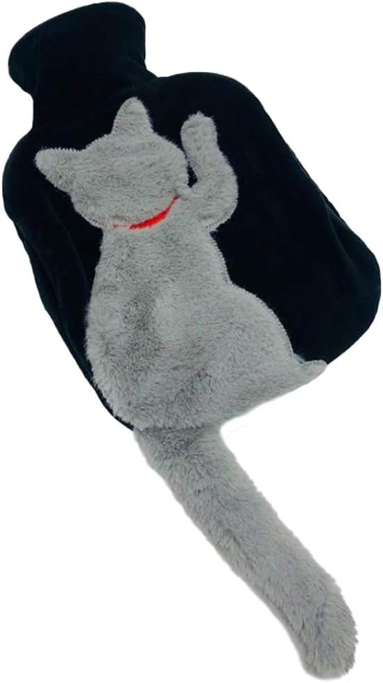 Xu Yuan Jia-Shop Hot Water Bottle 1000ml Hot Water Bag Cute Animals Plush Pocket Portable Winter Hand Warmer Water Injection Hot Water Bottle for Women Durable Hot Water Bag (Color : D)