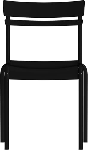Miniatura 10 de Flash Furniture Nash - Silla apilable de acero de grado comercial, silla sin brazos para interiores y exteriores con 2 listones respaldos, juego de