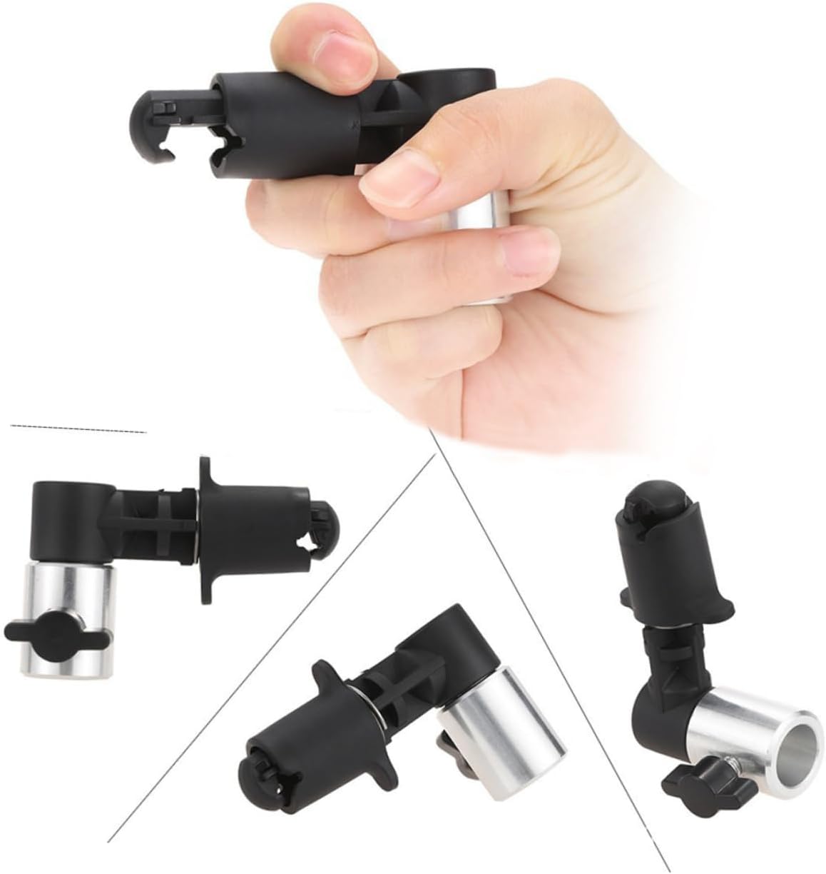 4pcs Reflector Holder Stand Light Stand Photography Background Reflector Disc Holder Clip Adapter Bracket for Light
