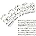 JUSTFOX - Adesivi per nail art, note musicali, tasti per pianoforte, adesivi per unghie, adesivi per unghie