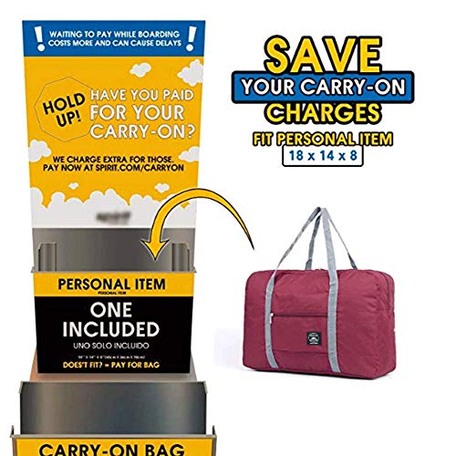 For Spirit Airlines Personal Item Bag 2 Pack Travel Duffle Bag, Weekender Bags Underseat Carry-on Luggage for Women and Girls