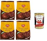 Italian Gourmet Bundle Glutenfreie Schoko Muffins 4x225g + Italian Gourmet Polpa Gratis – Saftige Schokoladen Muffins Glutenfrei – Weiche Kakao Küchlein Snack Frühstück Dessert Kaffeepause Süßes