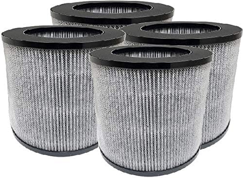 Nispira 3-in-1 True HEPA Activated Carbon Filter Replacement For Bissell MYair Personal Air Purifier 2780A 2780 27809, Compared to Part 2801. Size 7" x 7" x 6.1". 4 Pks (NOT FOR MODEL 3139A)