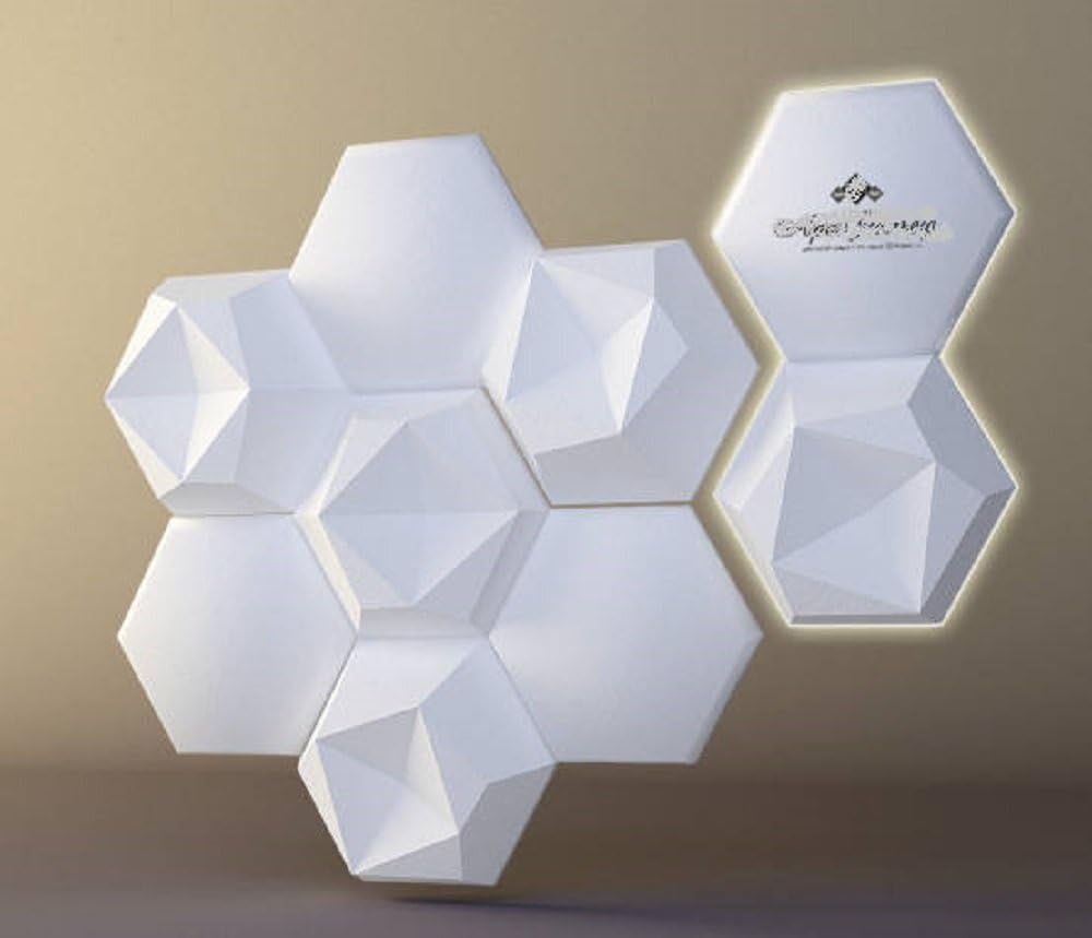 Plastic mold for 3d decor wall panels #126, for plaster (gypsum) or concrete