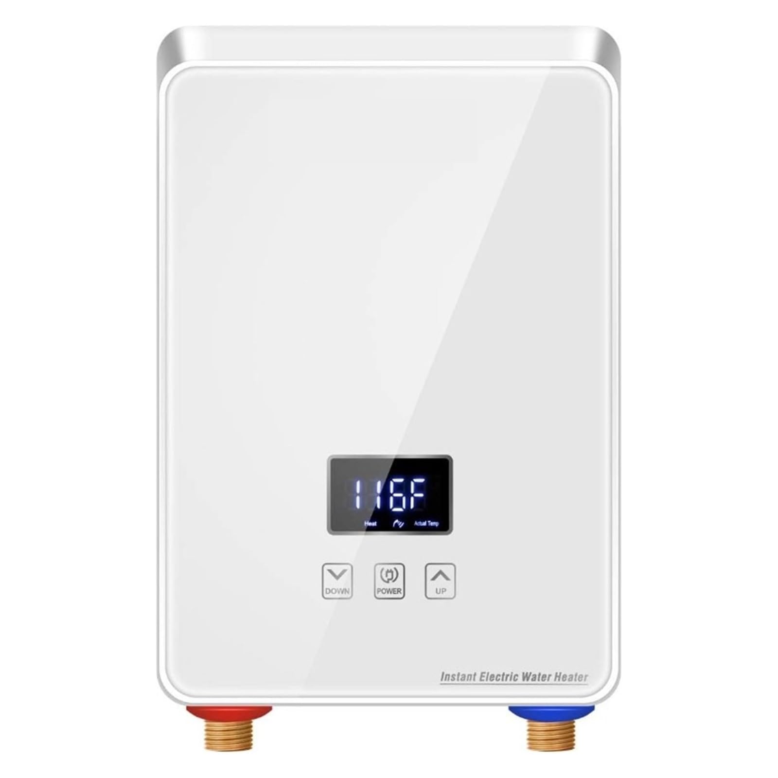 Scaldabagno Elettrico, Scaldabagno Senza Serbatoio 5,5 KW, Display Digitale al Punto di Utilizzo, Scaldacqua Elettrico Istantaneo con Automodulazione,per Cucina, Bagno, Lavaggio