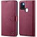 Produktbild OCASE Hülle Samsung Galaxy A21S Handyhülle [Premium PU Leder] [Standfunktion] [Kartenfach] [Magnetverschluss] Flip Case Cover Schutzhülle Etui kompatibel mit Samsung Galaxy A21S 6,5'' Burgundy