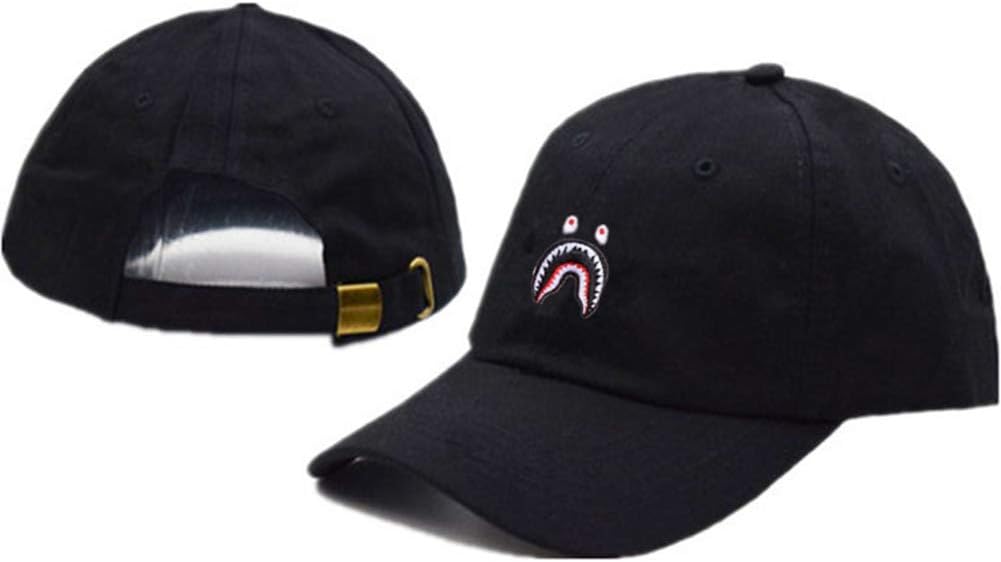 Chic Retro Soft top Bape Shark Mouth Baseball hat Summer Street Hipsters Bent Cap