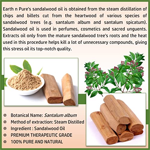 Earth N Pure Sandalwood (Chandan) Essential Oil | 100% Natural & Therapeutic Grade | Undiluted | For Aromatherapy & Relaxation | Flawless Skin |... - Image 5