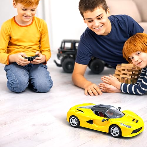 Image of VGRASSP 1:16 Scale Remote Control Supercar Toy for Kids with Electronic Opening Doors - RC Vehicle with Rechargeable Batteries and USB Charging Cable - Birthday Gift - Color As Per Stock