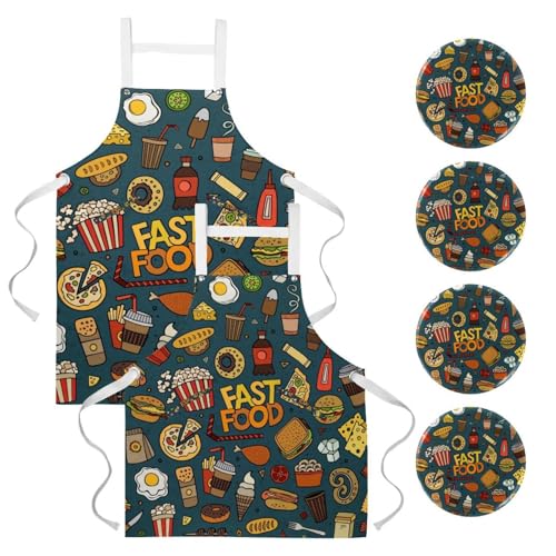 Tablier de serveuse pour restaurant et bar lot de 2 grands tabliers de cuisine