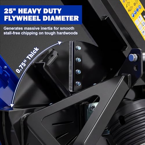 Image of BILT HARD 5 Inch 3 Point PTO Powered Wood Chipper for 15-50 HP Tractors, Leaf Branch Shredder Mulcher, Category 1 Hitch and Quick Hitch Compatible, 25 inch Rotor with Reversible Blades