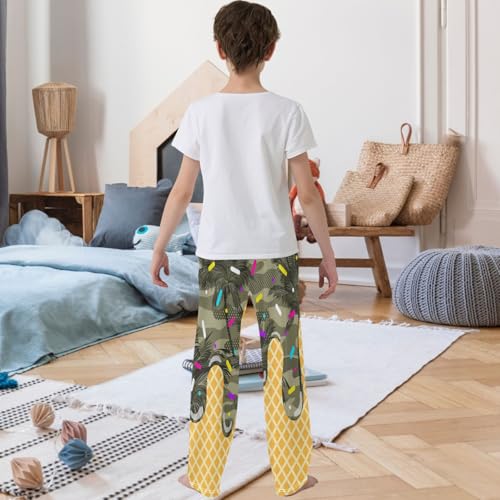 Boy's Pants Navy Ice Cream Jogger Pants Elastic Waist Long Bottoms Trousers with Pockets 6-14 Years3