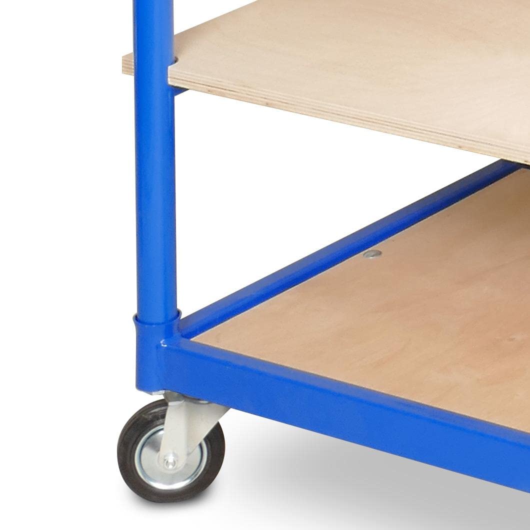 BRB Etagenwagen mit 5 Ebenen, 4 Lenkrollen, BxTxH 1050x500x1450 mm, Gesamttragkraft 250 kg