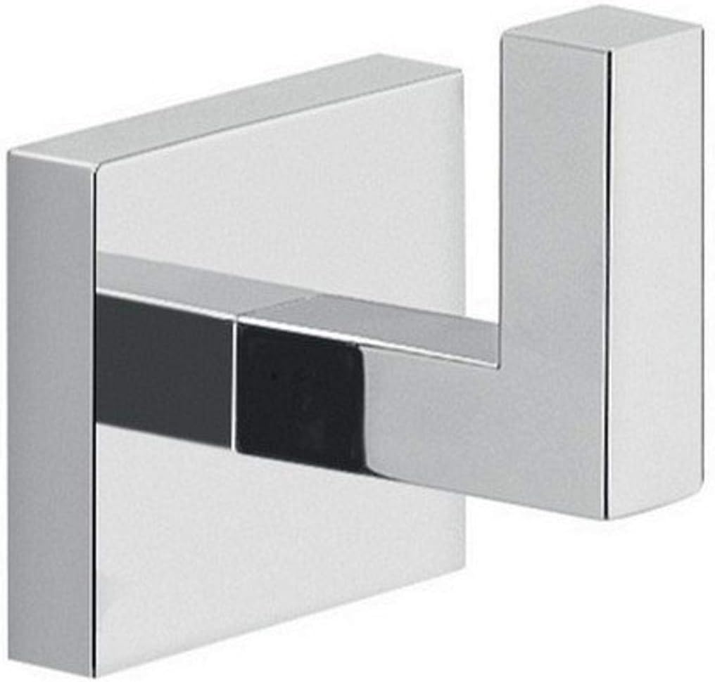 Gedy A026-13 Elba Modern Square Wall Mounted Bathroom Hook, Chrome