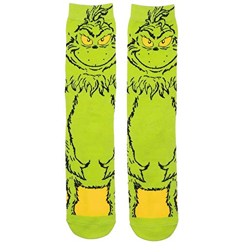Meias de cano médio do personagem Grinch Animigos, Multi, 10