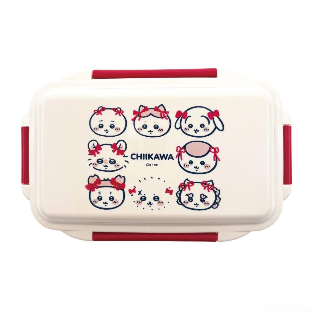 Amazon｜ちいかわ 4点ロック1段ランチボックス リボン｜弁当箱