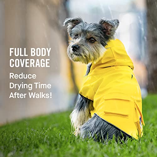 Canada Pooch Torrential Tracker Dog Rain Jacket - Easy On, Adjustable Full Body Coverage, Waterproof, Functional Pockets, Reflective Trim Rain Coat For Dogs, Great For Dogs #TOP3