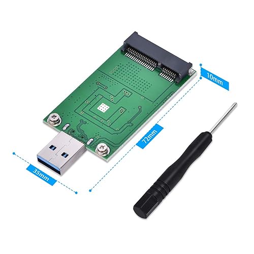 Miniatura 6 de ELUTENG Adaptador mSATA, adaptador mSATA a USB 3.0, lector USB mSATA SSD, convertidor Mini SATA de 1.969 in como unidad flash portátil disco duro