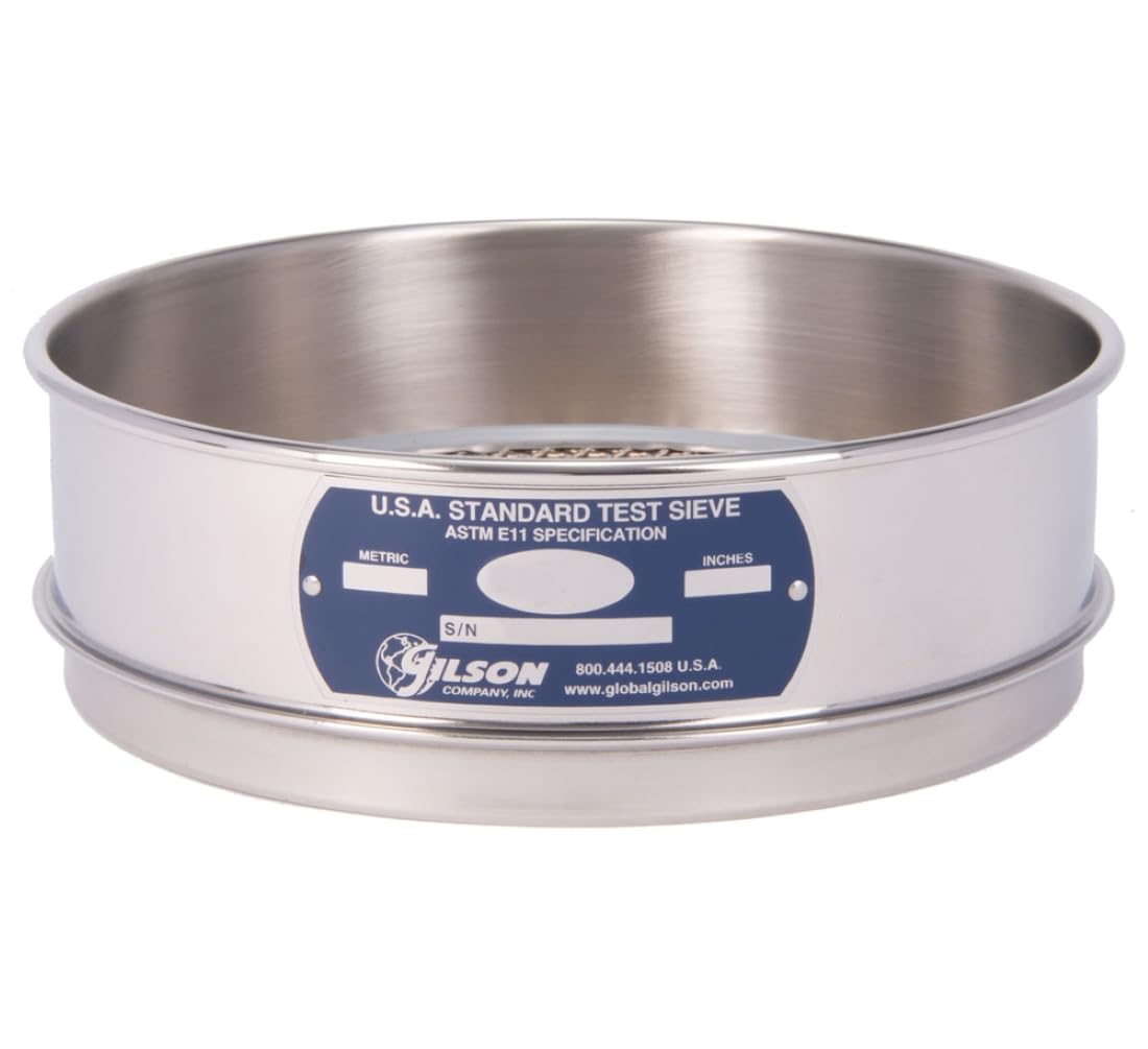 8" Sieve, All Stainless, Full Height, 3/8"