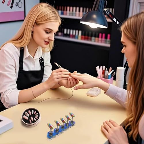 2 sets Soporte para Uñas Elegante Aurora con 100 Cintas miniatura 7