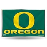 Rico Industries NCAA 3-Foot by 5-Foot Single Sided Banner Flag with Grommets Oregon Ducks Team Color 3' x 5'