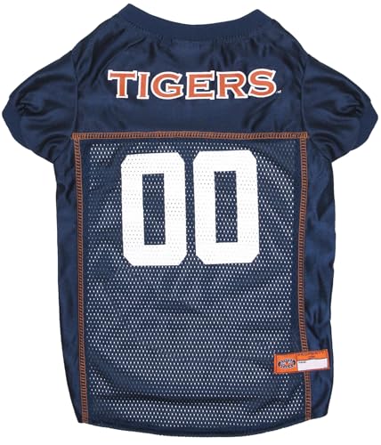 Image of Pets First Collegiate Auburn Tigers Dog Mesh Jersey, Large