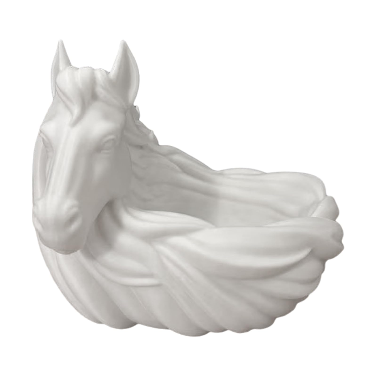 Glifora White Horse Key Holder Bowl - 3D Printed Decorative Dish for Key and Jewelry Storage, Entrance Cabinet Desktop Organiser