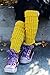 YELETE Fashion Mic Kids Fun and Cute Legwarmers - Flower (kids one size, yellow)