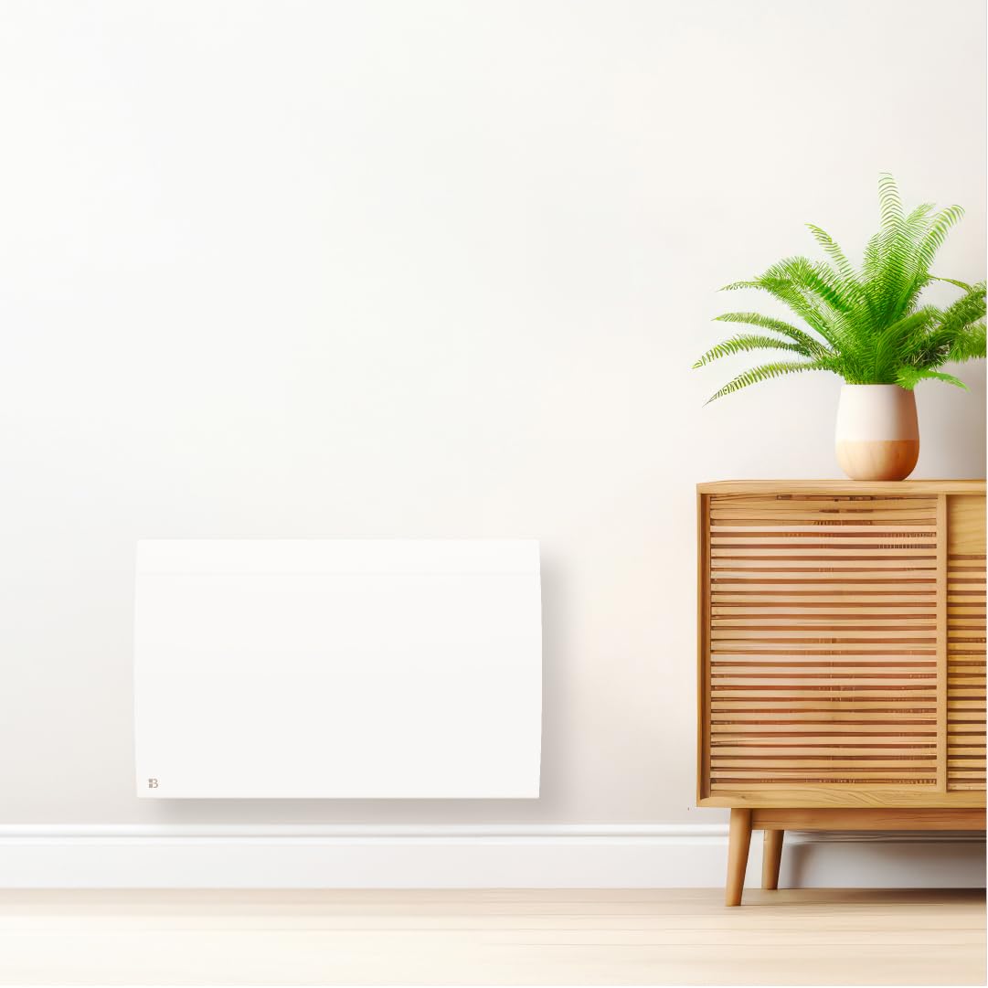 BESTHERM - Radiateur électrique fixe connecté WIFI à inertie sèche céramique 1500W Bestherm ILLO CONNECT horizontal blanc