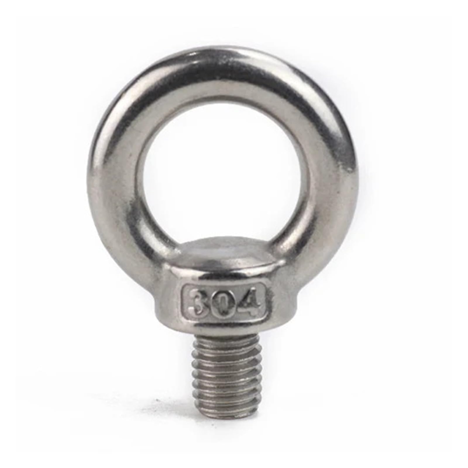 Tornillos de cáncamo M4 fabricados en acero inoxidable 304, ideal para cargas y sujeción
