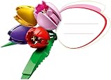 LEGO Botanicals Le Bouquet de Tulipes - Set de Construction pour Adulte avec Fleurs Artificielles - 14 Tulipes dans 5 Couleurs - Décoration pour la Maison ou la Table - Cadeau DIY pour Femme 11501 - 7