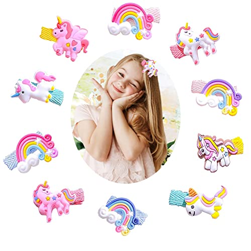 Pinzas para cabello para niñas, 10 piezas de accesorios de cabello con animales coloridos para niños miniatura 7