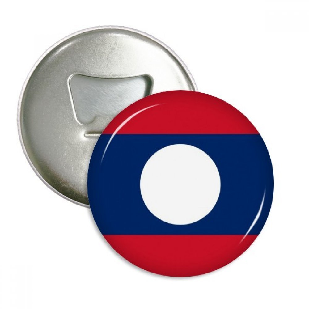 Décapsuleur Laos et magnets ronds argentés - Idée cadeau originale