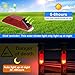 Aolyty Solar Warning Lights Outdoor, Bright Solar Strobe Lamp with Strong Magnetic Base, IP54 Waterproof LED Beacon Light 4 Pack for Vehicle, Driveway, Construction Site, Truck (Red)
