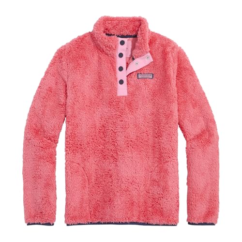 vineyard vines Girls' Teddy Fleece Snap Pullover