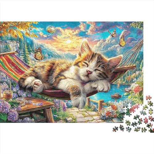 Rompecabezas de 1000 piezas de gatito para adultos, el juego estimulante ideal para regalar