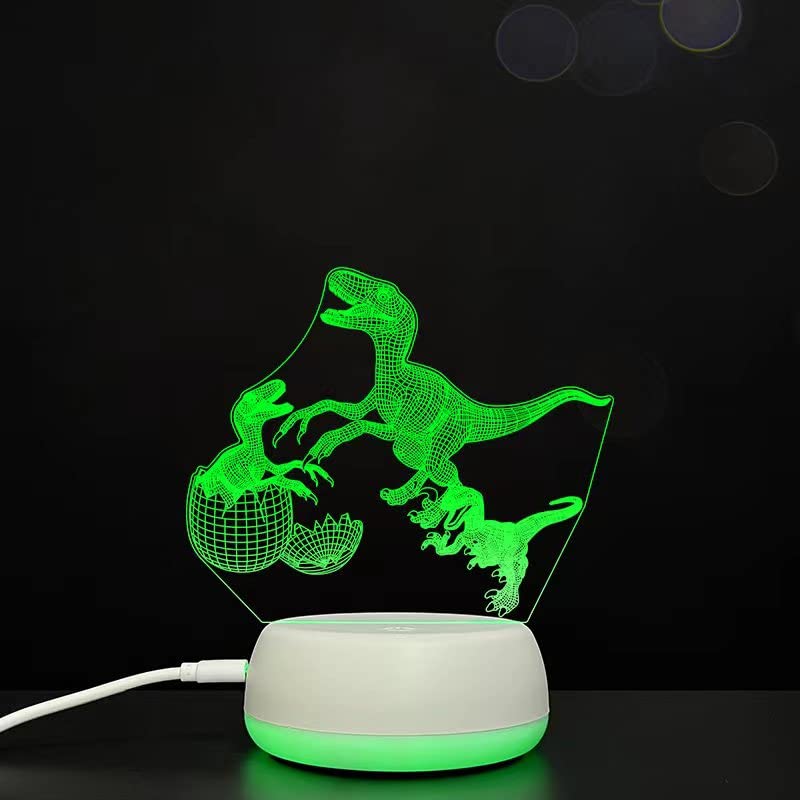 Dinosaurs Families 3D LED Table Lamps, Kid's Night Light Christmas Birthday Gifts for Kids Girls Women Boys Men Father & Mother