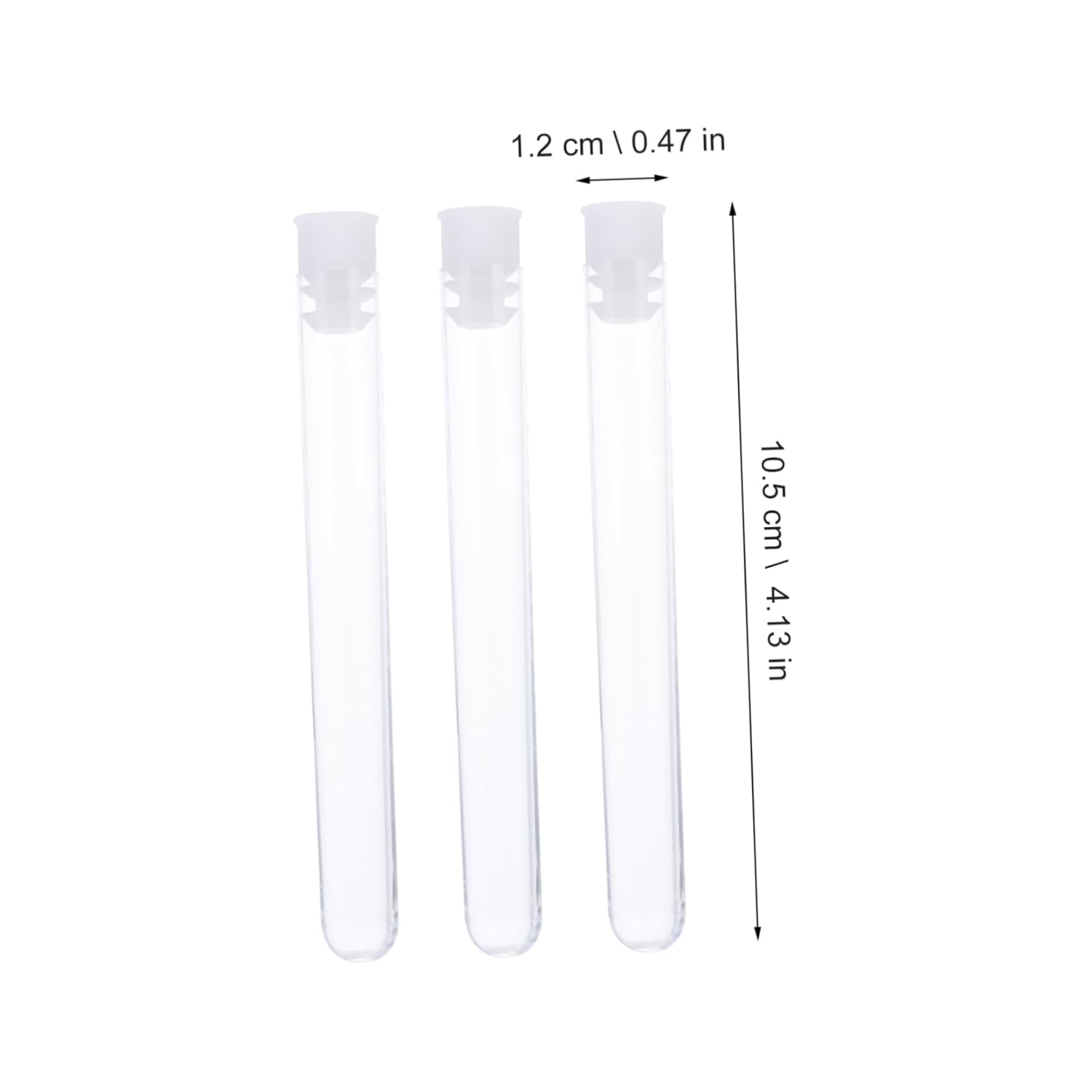 Cabilock 500pcs Disposable Plastic Test Tubes Stoppers Storage Containers for Scientific Experiments and Party Decorations Leak Safe for Boys and Girls