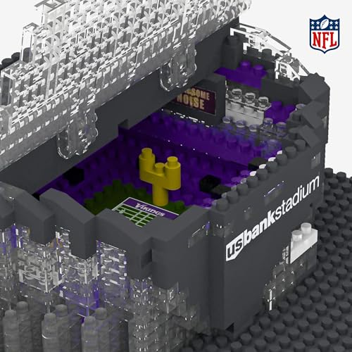 Image of FOCO NFL Unisex-Adult NFL Team Construction Blocks 3D Mini BRXLZ Stadium