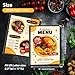 FLK Tech 8.5 x 11 Inch Menu Covers, 10 Pack 4 Page 8 View Menu Holder, Restaurant Menu Cover Fits 8 1/2