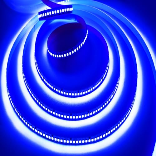 Image of SUYOOULIN LED Strip Lights, 66ft /20m SMD 2835 2400 LEDs Light Strips, 60000LM Flexible AC 110V Waterproof IP68 LED Ribbon, DIY Christmas Home Kitchen Indoor Party Decoration(Blue)