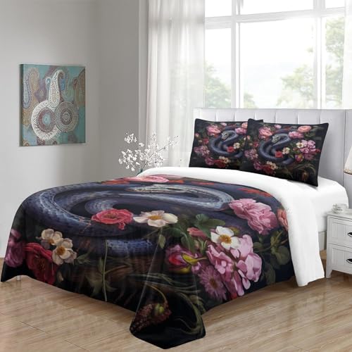 Linge de lit serpent 3D microfibre de qualité supérieure king 220x240 - 7