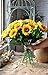 Charmly Artificial Sunflowers 5 Pcs Long Stem Fake Sunflowers Artificial Silk Flowers for Home Hotel Office Wedding Party Garden Decor 23.5'' High